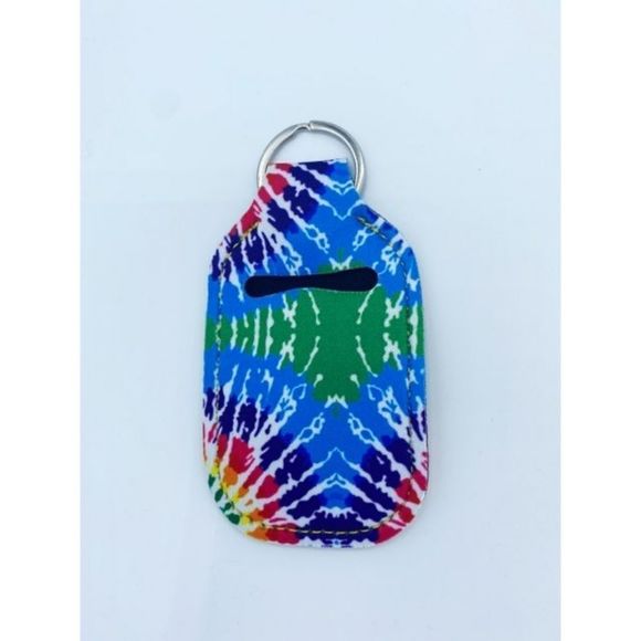 Tie-Dye Hand Sanitizer Keyring Holder - Picture 2 of 3